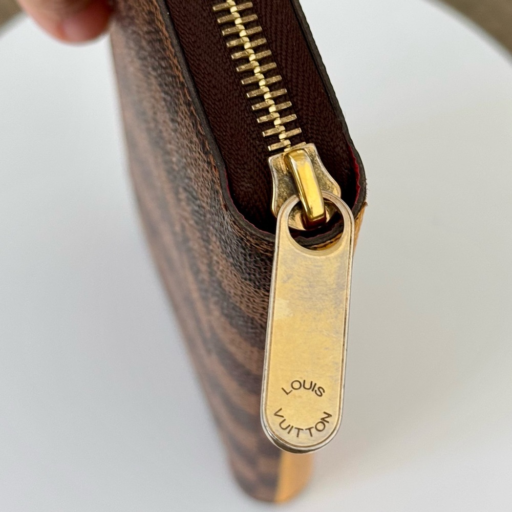 Louis Vuitton Limited Edition Damier Ebene Canvas Zip Around Wallet - Picture 11 of 16